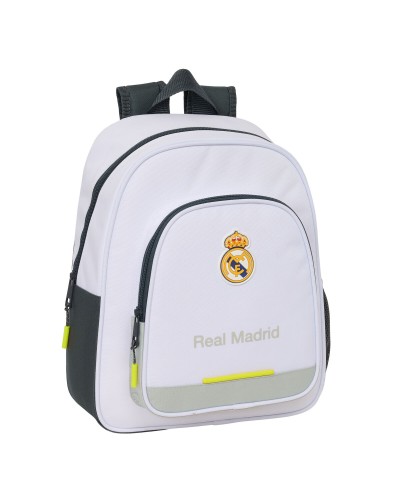 Skolryggsäck Real Madrid C.F. Vit 28 x 34 x 10 cm