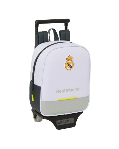 Skolryggsäck Real Madrid C.F. Vit 22 x 27 x 10 cm