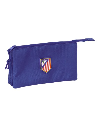 Tredubbel Carry-all Atlético Madrid Mörkblå 22 x 12 x 3 cm