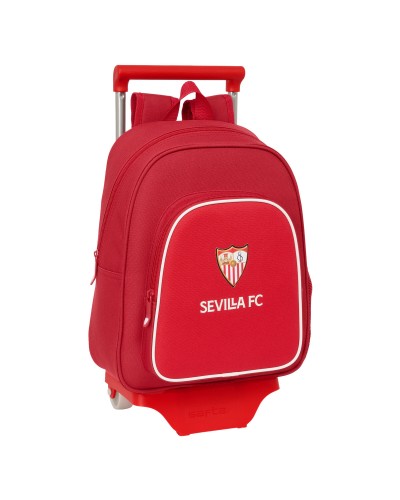 Mochila Escolar con Ruedas Sevilla Fútbol Club Rojo 28 x 34 x 10 cm