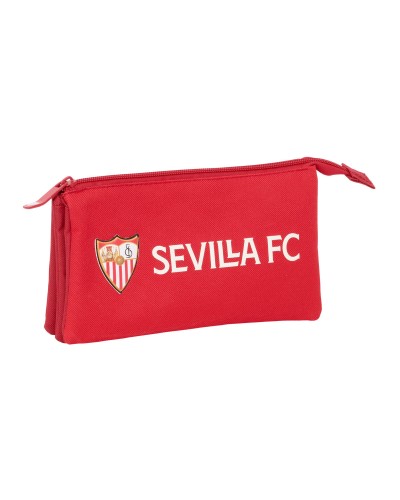 Portatodo Triple Sevilla Fútbol Club Rojo 22 x 12 x 3 cm