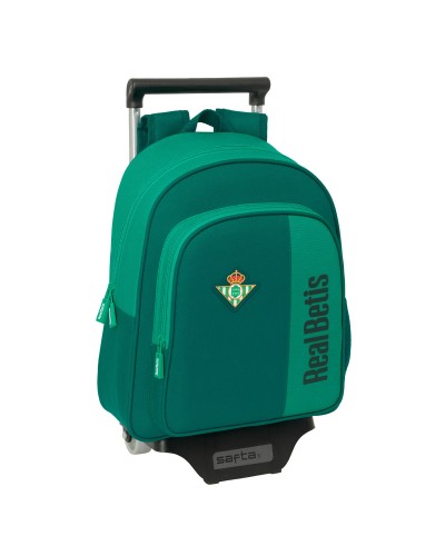School Rucksack with Wheels Real Betis Balompié Green 28 x 34 x 10 cm