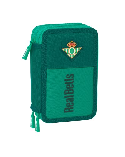 Driedubbele Pennenzak Real Betis Balompié Aquamarijn 12,5 x 19,5 x 5,5 cm 37 Onderdelen