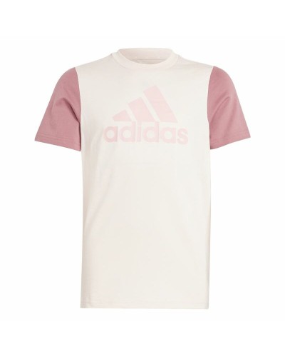 Child's Short Sleeve T-Shirt Adidas Essentials Big Logo Colorblock