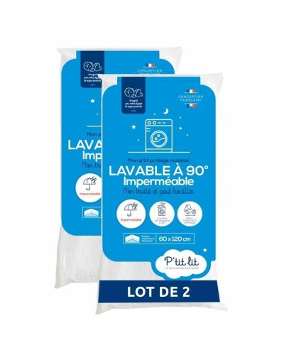 Cot protector P'TIT LIT 70 x 140 cm White 25 Pieces (25 Units)