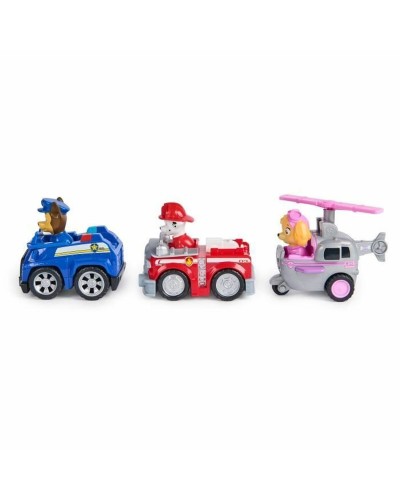 Accessoires voor poppenhuis Spin Master PACK DE 3 VEHÍCULOS DE FRICCIÓN RETRO Paw Patrol Rood