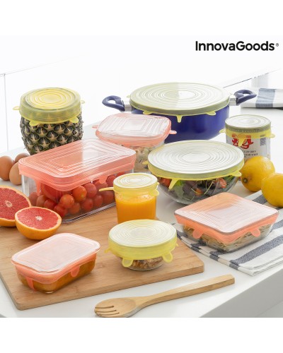 10 uudelleenkäytettävän ja venyvän kannen setti Lilyd InnovaGoods