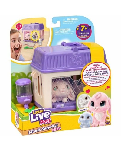 Knuffel Little Live Pets Mama Surprise Rabbits Roze Rose Pluche Konijn
