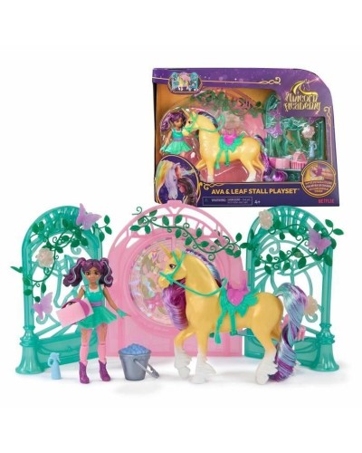 Mjukisleksak Spin Master Mini Muñeca Ava y Leaf Color Reveal Unicorn Academy Multicolour Plast Enhörning