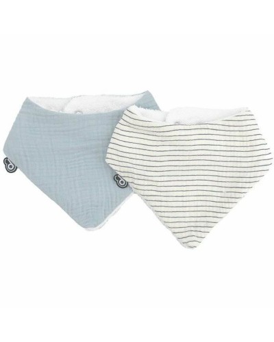 Bavaglino Domiva Azzurro Cotone 2 Pezzi (2 Unità)