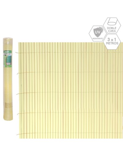 Gartenzaun PVC Beige 100 x 300 cm | Dekoration und Privatsphäre für den Außenbereich
