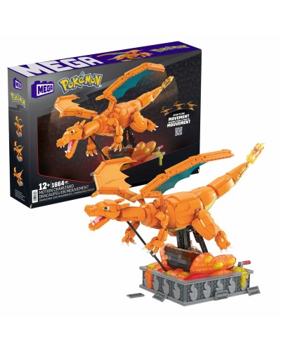 Kit de construcción Pokémon Mega Construx -  Motion Charizard 1664 Piezas