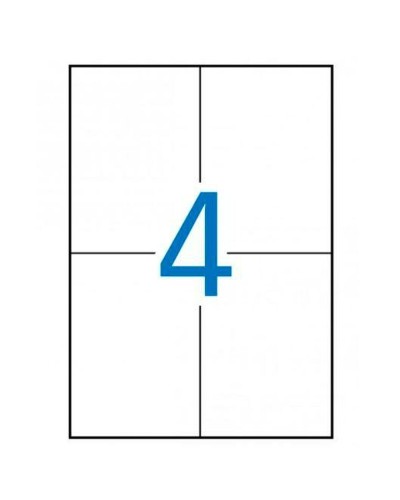 Etiquetas adhesivas Apli 1280 100 Hojas 105 x 148 mm Blanco A4