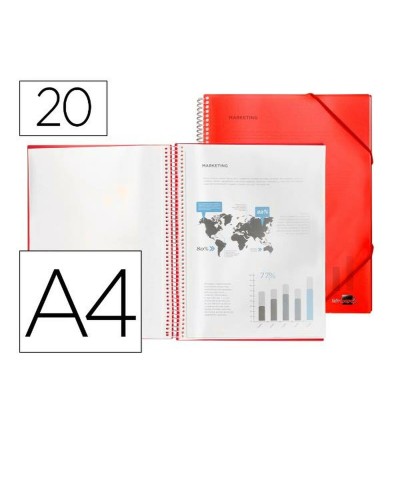 Asiakirjakansio Liderpapel EC06 A4 Punainen