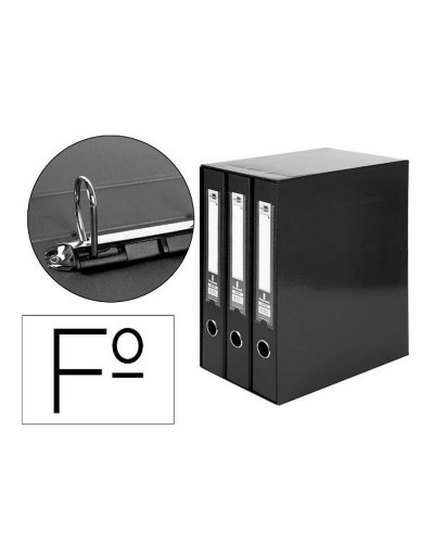 Ring binder Liderpapel MD32 A4 Black 3 Units
