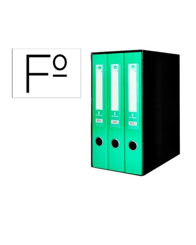 File Box Liderpapel MD36 Green A4 (3 Units)