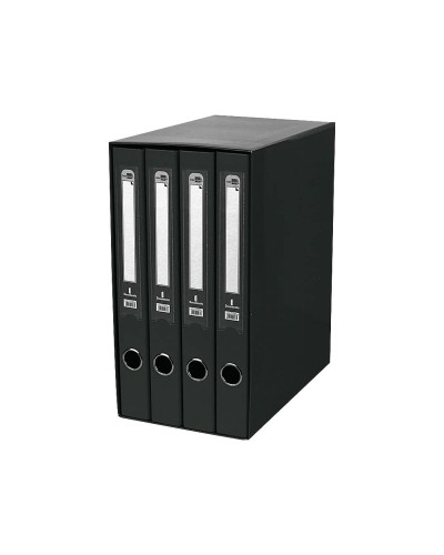 Ringbuch Liderpapel MD42 Schwarz Mittel 4 Stück