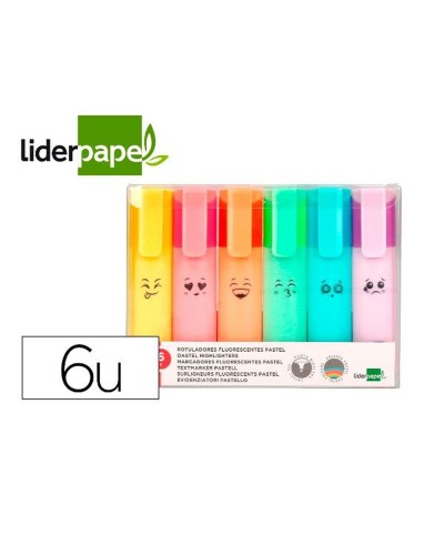 Highlighter Liderpapel RT21 6 Pieces