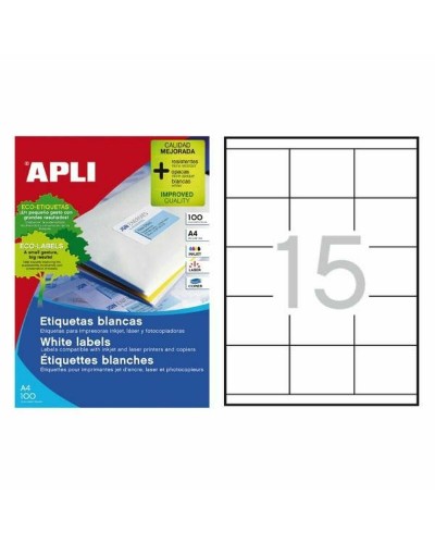 Adesivi/Etichette Apli Labels 70 x 50.8mm 100 fogli 70 x 50,8 mm
