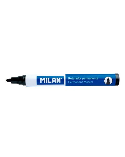 Marqueur permanent Milan Noir Ø 4 mm Bout rond (12 Unités)