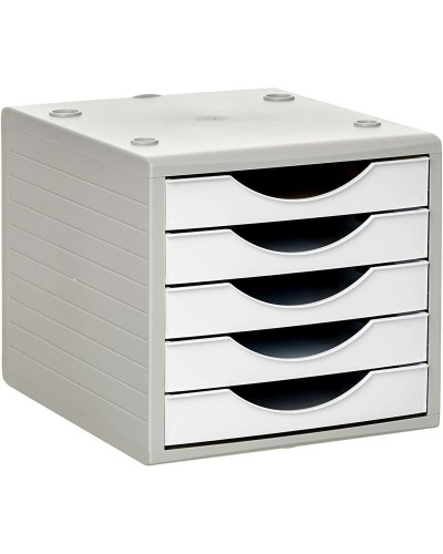 Modulaire archiefkast Archivo 2000 ArchivoTec Serie 4000 5 lades Din A4 Wit Taart 34 x 27 x 26 cm