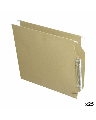 Dossier suspendu FADE Etiquette de nom Viseur Transparent Marron A4 Papier carton (25 Unités)