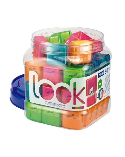Ensemble de Gommes Milan Multicouleur 3,4 x 3,2 x 1,9 cm 60 Pièces