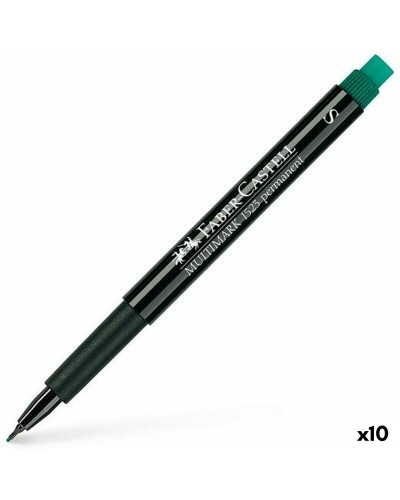 Dauermarker Faber-Castell Multimark 1523 S grün (10 Stück)