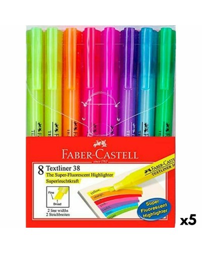 Valoa heijastava kynäsetti Faber-Castell Textliner 38 5 osaa