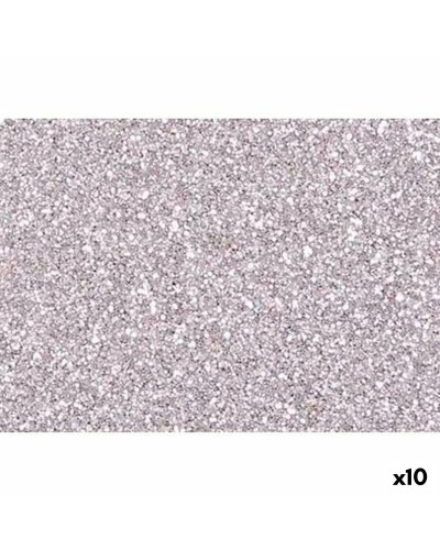 Eva Rubber Fama Silver 20 x 30 cm Glitter (10 Units)
