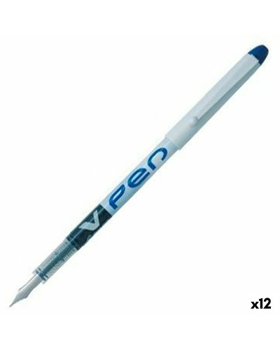 Boligrafo de tinta líquida Pilot V Pen Pluma de Caligrafía Desechable Azul 0,4 mm (12 Unidades)
