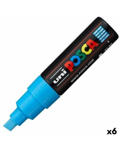 Marqueur POSCA PC-8K Bleu clair (6 Unités)