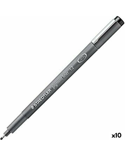 Pennarelli Staedtler Pigment Line Nero (10 Unità)