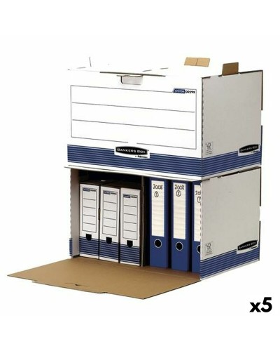 boîte pour archives Fellowes    Bleu Blanc 5 Unités (33,5 x 55,7 x 38,9 cm)