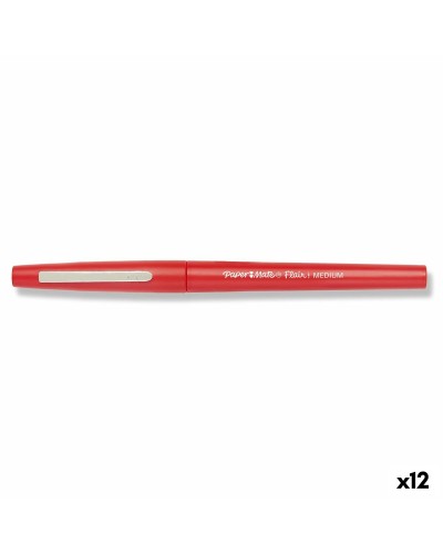 Markeerstift Paper Mate Flair Medium Rood (12 Stuks)