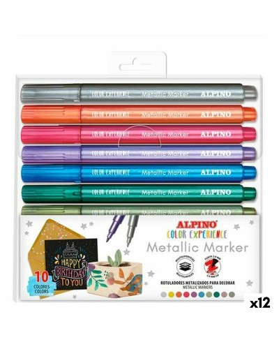 Tuschpennor Alpino Metallic Marker Multicolour (12 antal)