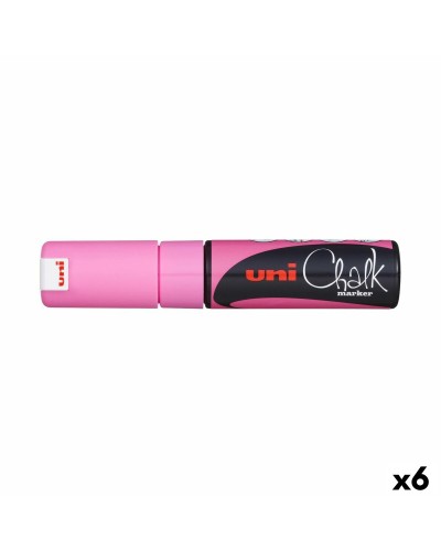 Liquid chalk marker Uni-Ball PWE-8K Pink (6 Pieces) (6 Units)