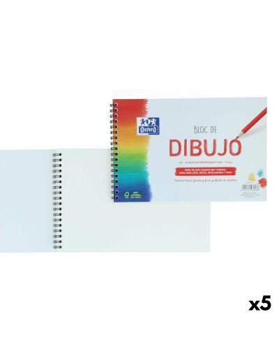 Piirustusalusta Oxford Valkoinen A5+ 20 Levyt (5 osaa)