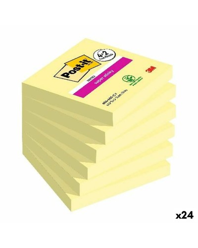 Tarralaput Post-it Super Sticky Keltainen 76 x 76 mm 6 Kappaletta (24 osaa)