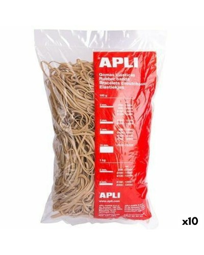 Gummibänder Apli Braun 100 x 5 mm (10 Stück)