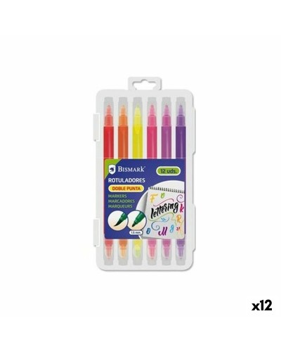 Set of Felt Tip Pens Bismark LETTERING Multicolour 12 Pieces (12 Units)