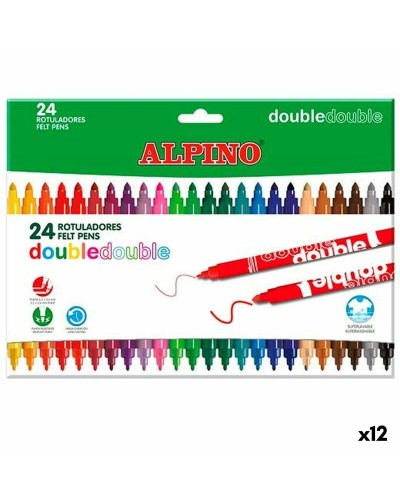 Tuschpennor Alpino Double Multicolour 20 Delar (12 antal)