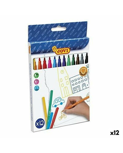 Set di Pennarelli Jovi Multicolore 12 Pezzi (12 Unità)