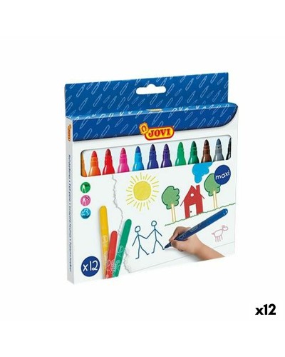 Set de Rotuladores Jovi Maxi Multicolor 12 Piezas (12 Unidades)