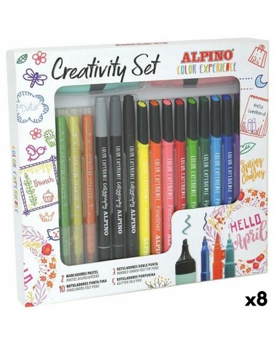 Set di Pennarelli Alpino CREATIVITY COLOR EXPERIENCE Multicolore 20 Pezzi (8 Unità)