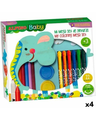 Painting set Alpino Baby Multicolour 36 Pieces (4 Units)