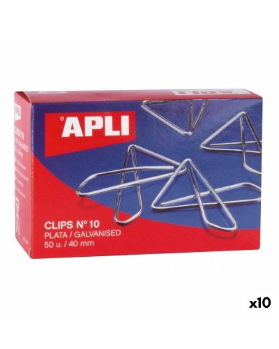 Trombones Apli MARIPOSA Nº 10 Argenté Argent 40 mm (10 Unités)