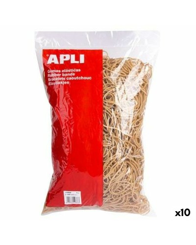Gummibänder Apli Braun 120 x 2 mm (10 Stück)