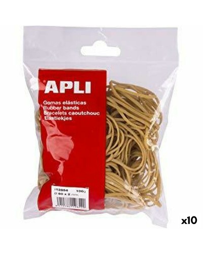 Elastiska band Apli Brun 60 x 2 mm (10 antal)