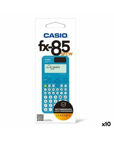 Wetenschappelijke rekenmachine Casio FX-85SPCW Blauw (10 Stuks)